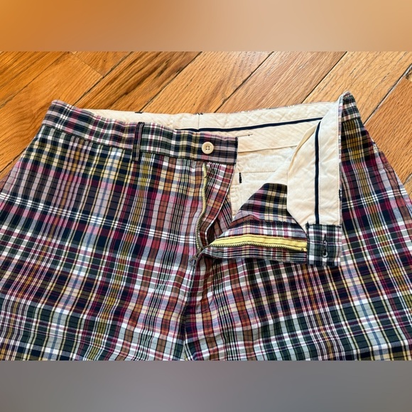 POLO RALPH LAUREN Madras Multicolor Plaid Shorts Men's Size 36 100% Cotton Golf - Picture 3 of 14